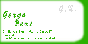 gergo meri business card